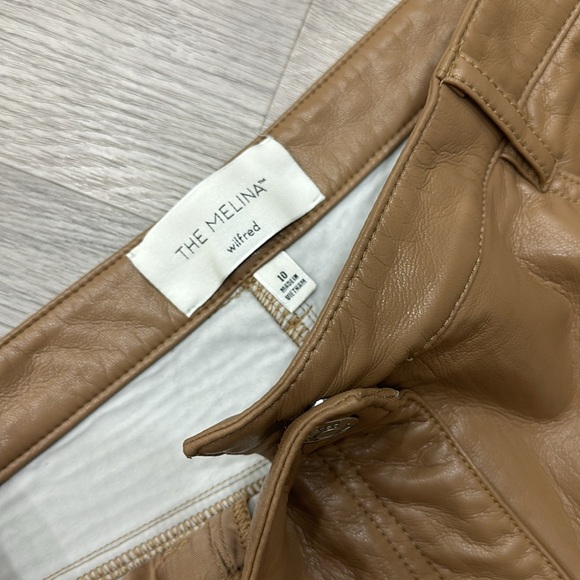 The Melina Wilfred Women’s Vegan Leather Pants Size 10 - Picture 3 of 7